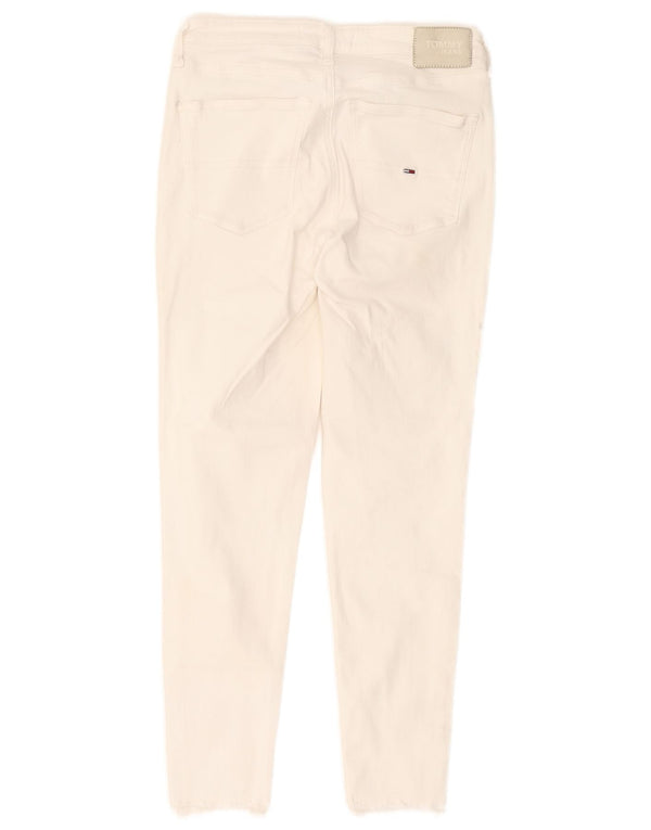 Tommy Hilfiger Womens Crop Skinny Jeans W29 L25 White Cotton