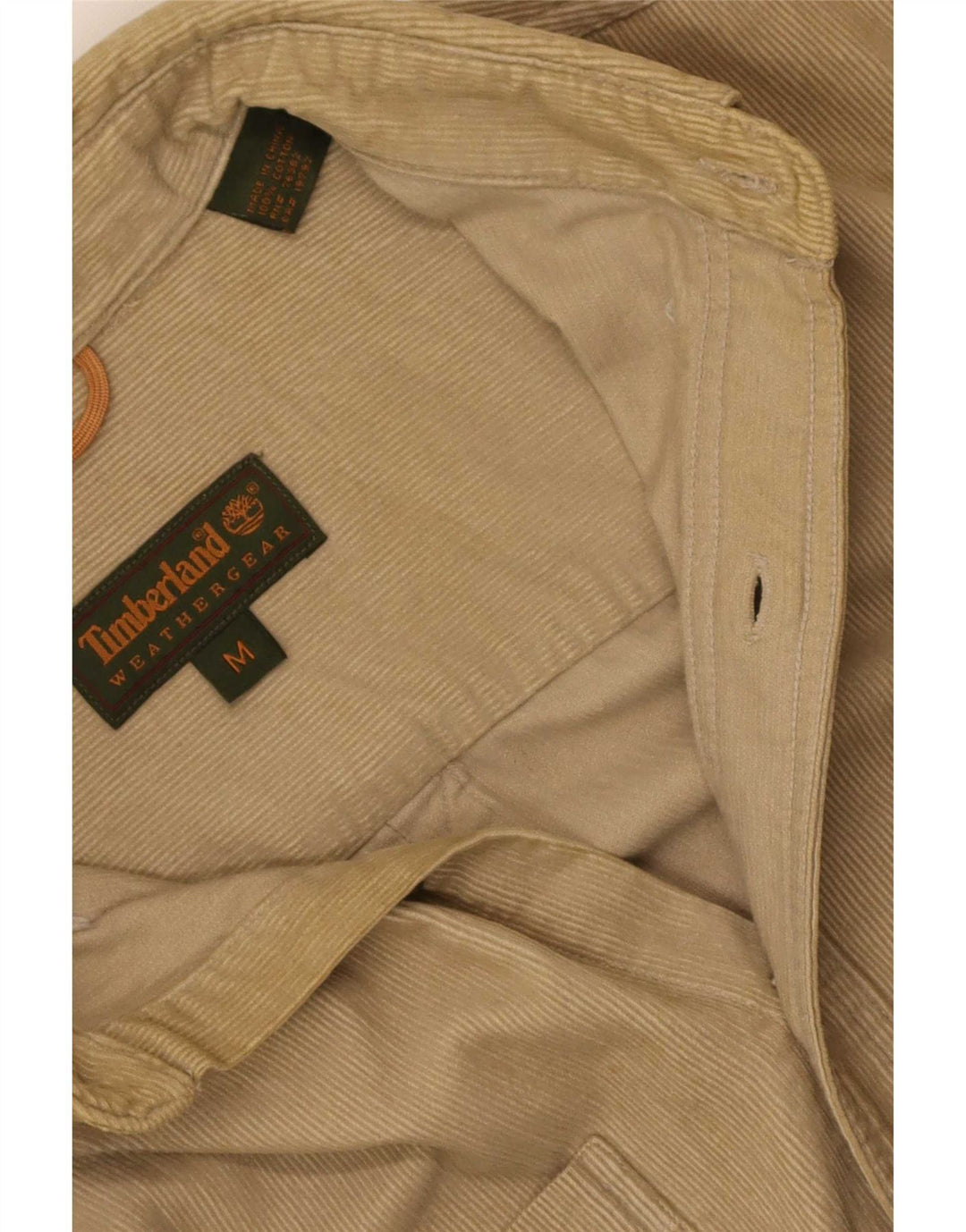 Timberland Mens Corduroy Shirt Medium Beige Cotton