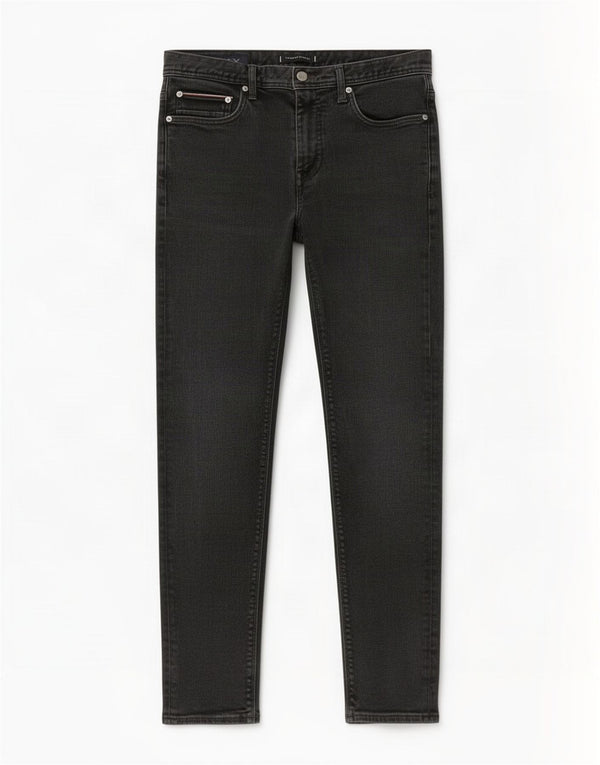 Tommy Hilfiger Mens Bleecker Slim Jeans W32 L32 Μαύρο βαμβακερό