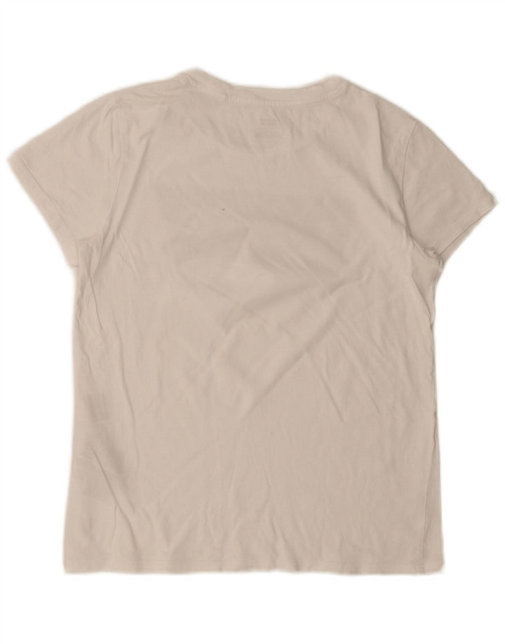 Levi's Womens Graphic T-Shirt Top UK 12 Medium White Cotton