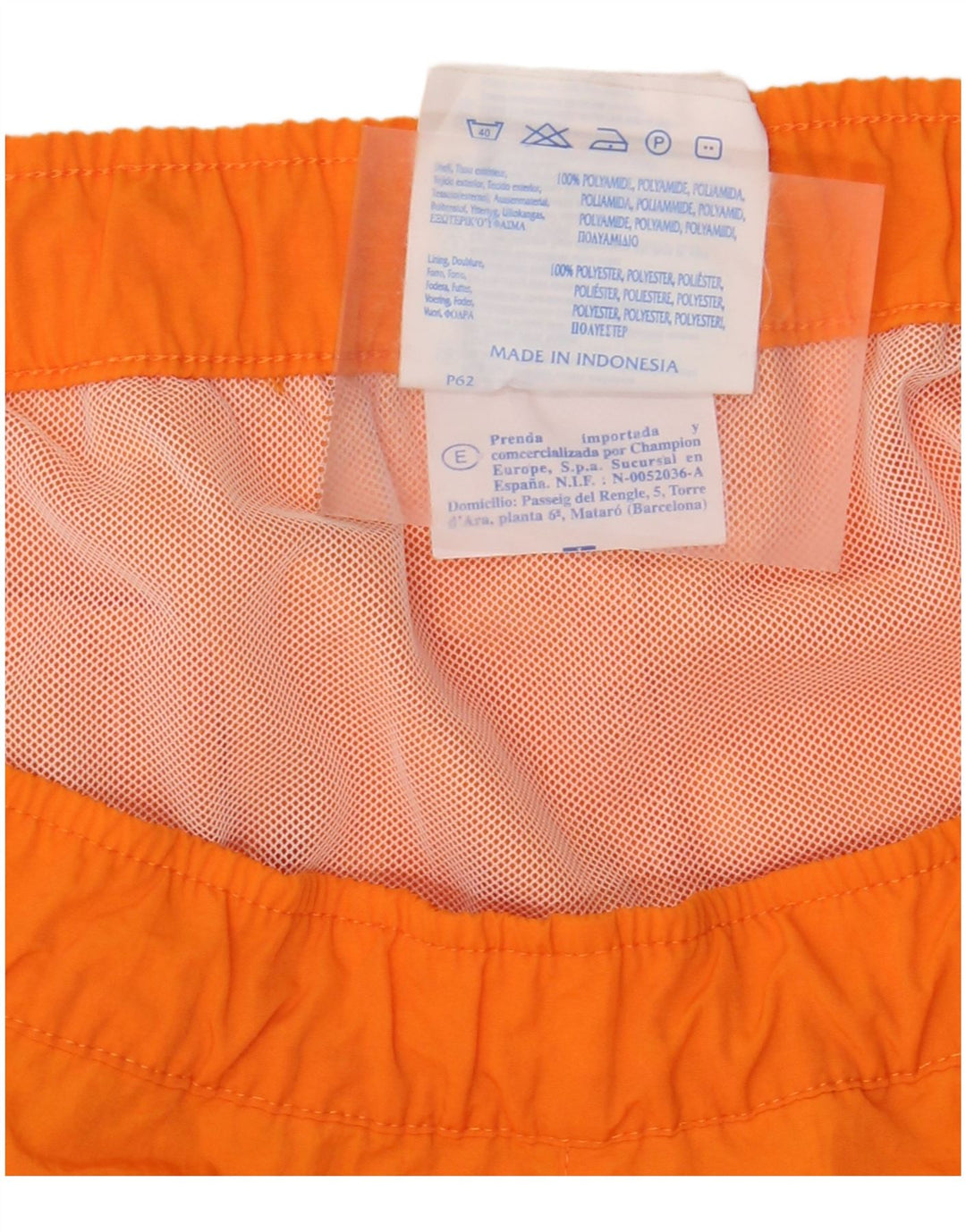 Pantaloncini da bagno da uomo CHAMPION 2XL Arancione Poliammide