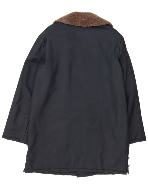 Chic Mens Double Breasted Coat UK 42 XL Navy Blue