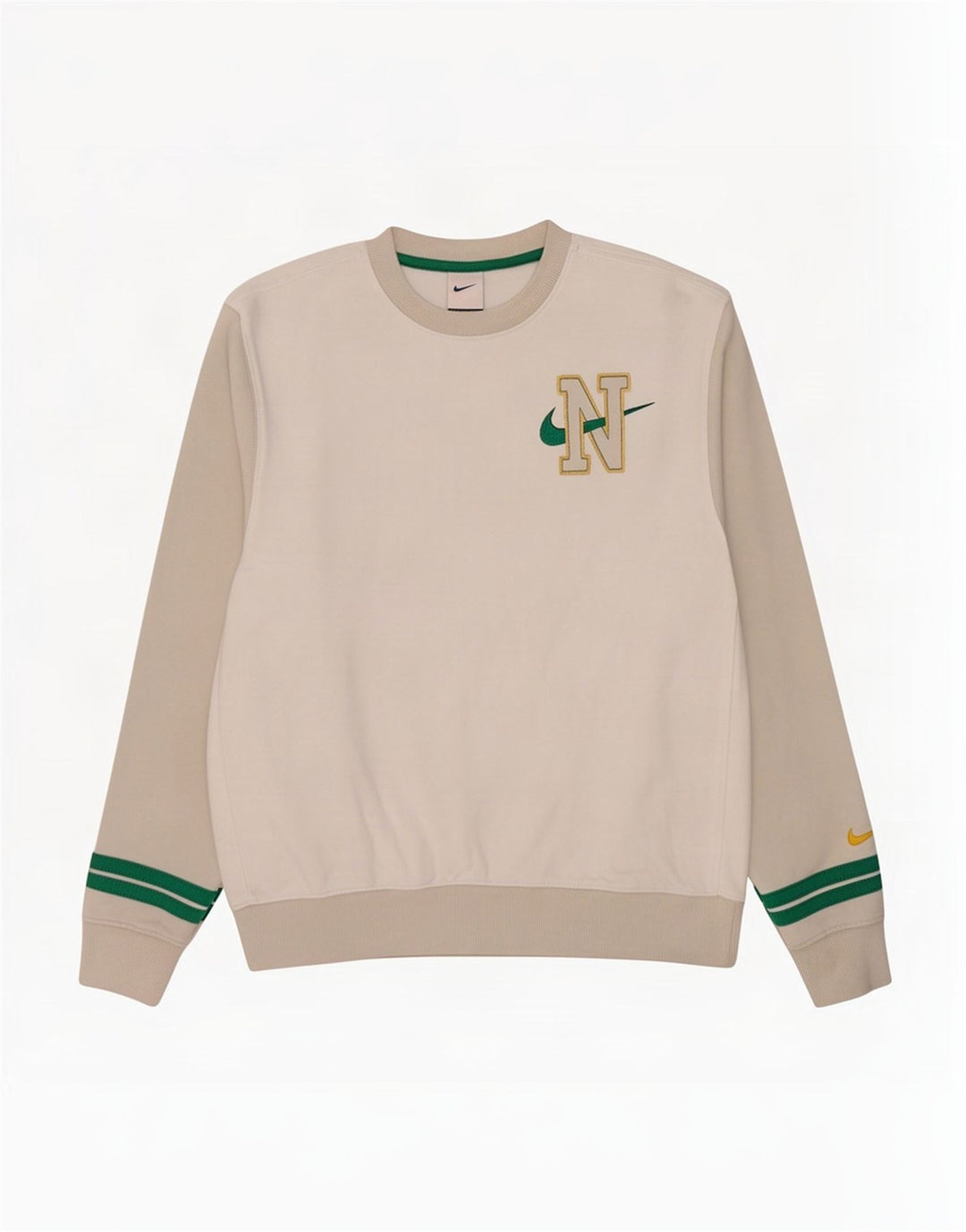 Nike Mens Graphic Sweatshirt Jumper Medium White Colourblock Cotton
