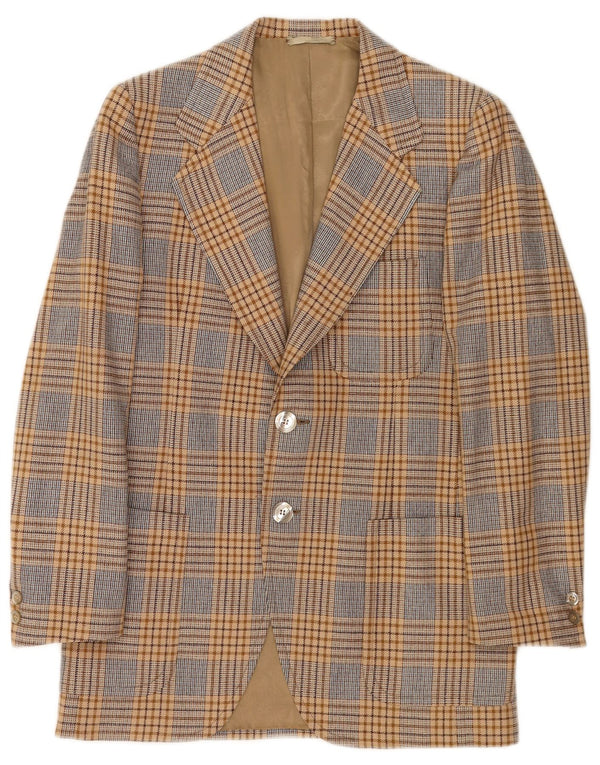 Blazer vintage pentru bărbați cu 2 nasturi UK 36 mic maro Houndstooth