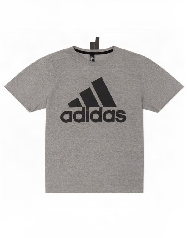 Adidas Mens Graphic T-Shirt Top Medium Grey Cotton