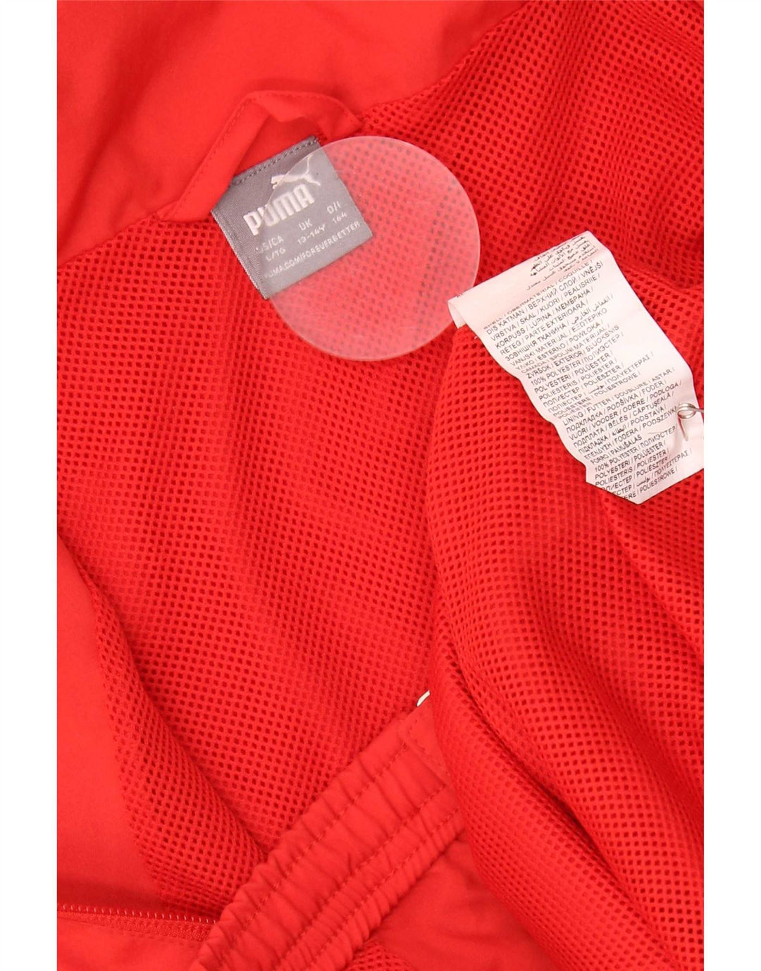 Puma Boys AC Milan Hooded Tracksuit Top Jacket 13-14 Years Red Polyester