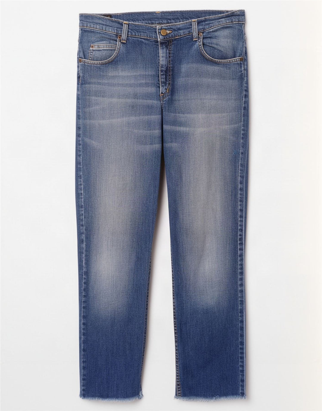 Lee Womens Brooklyn Straight Jeans W36 L30 Blue Cotton