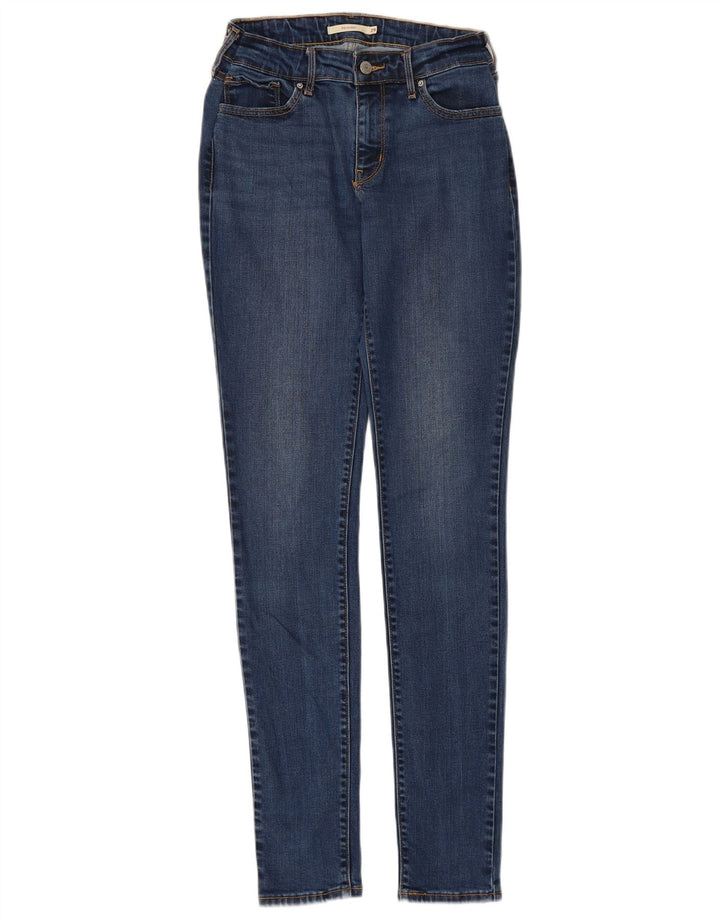 LEVI'S Womens 711 Skinny Jeans W29 L34 Blue Lyocell