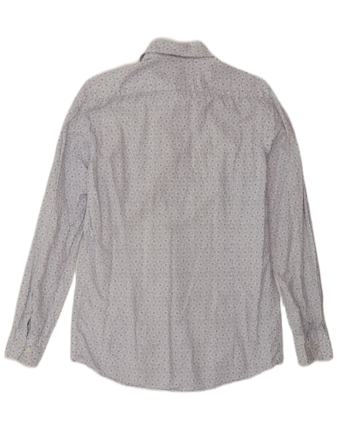 Massimo Dutti Mens Shirt Small White Floral Cotton