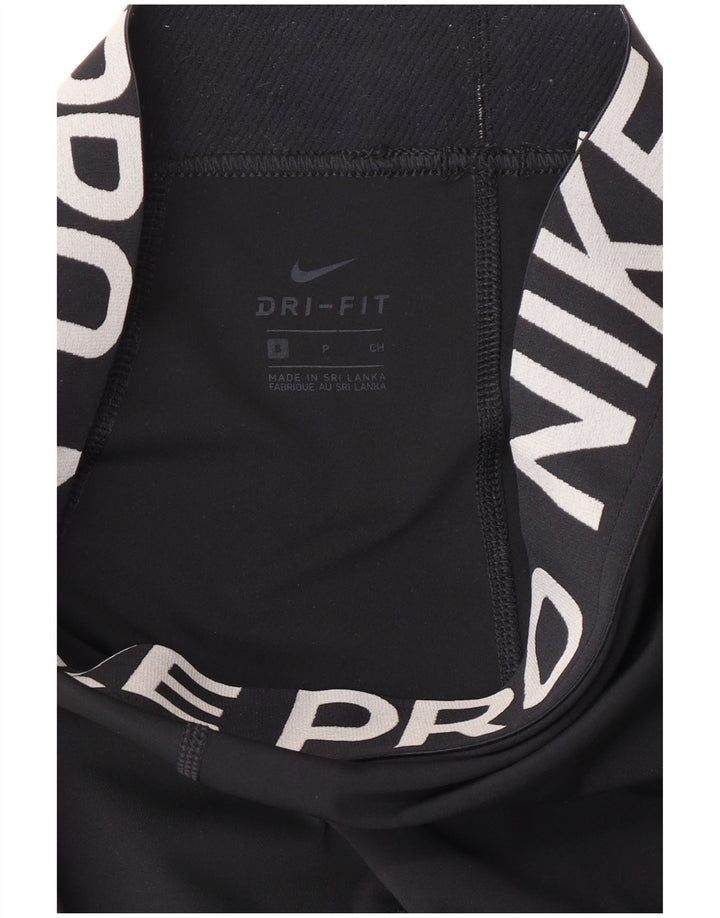 Nike Womens Dri Fit Graphic Capri Leggings UK 10 Small  Black