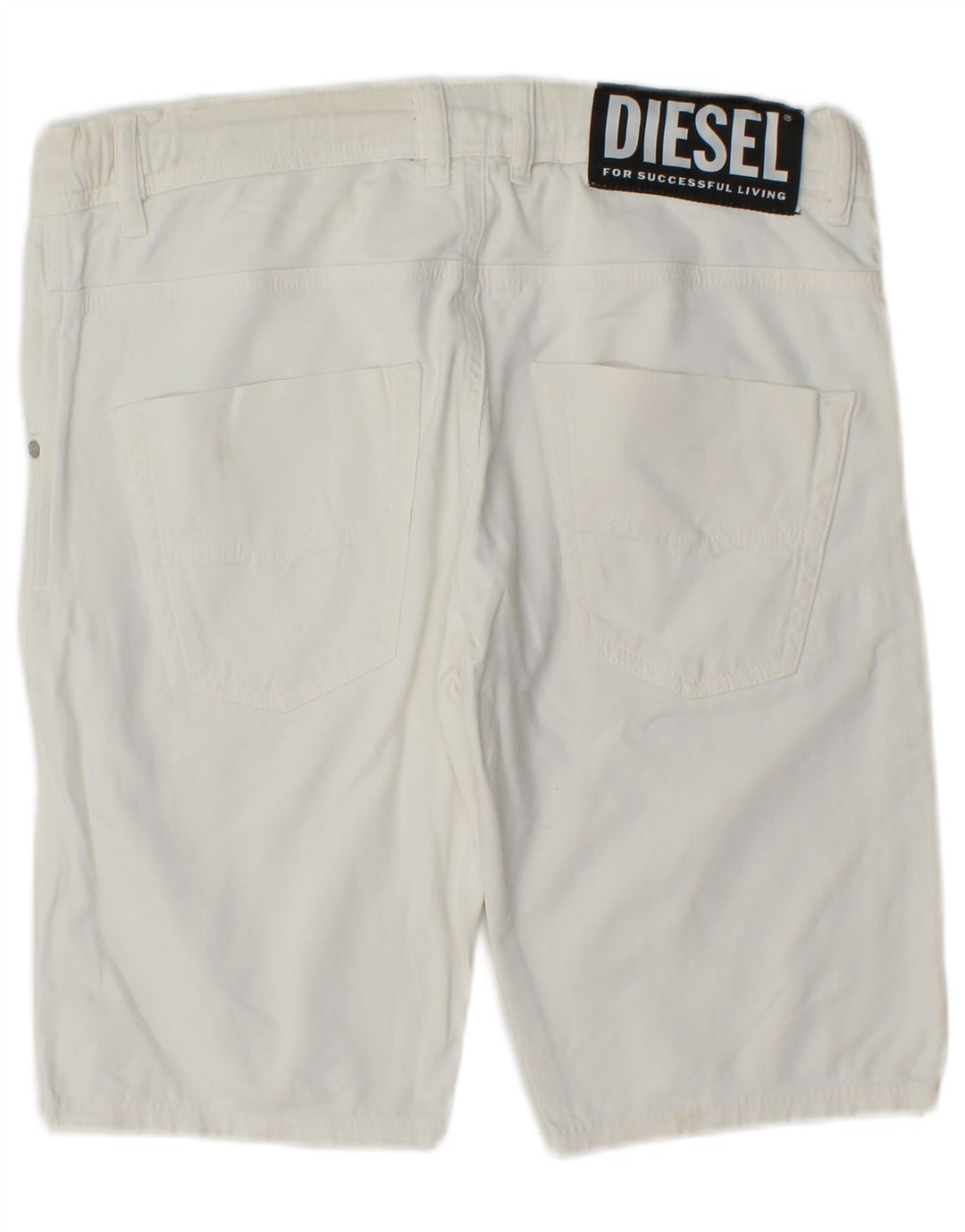 Diesel Womens Casual Shorts UK 14 Large W34 White