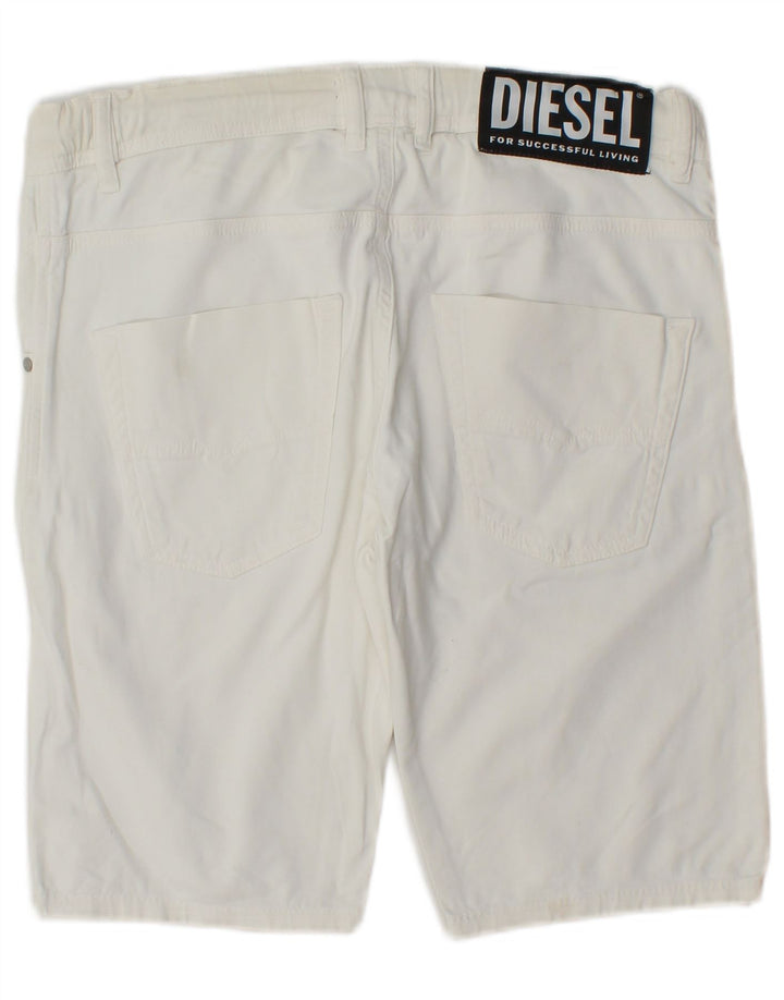 Diesel Womens Casual Shorts UK 14 Large W34 White