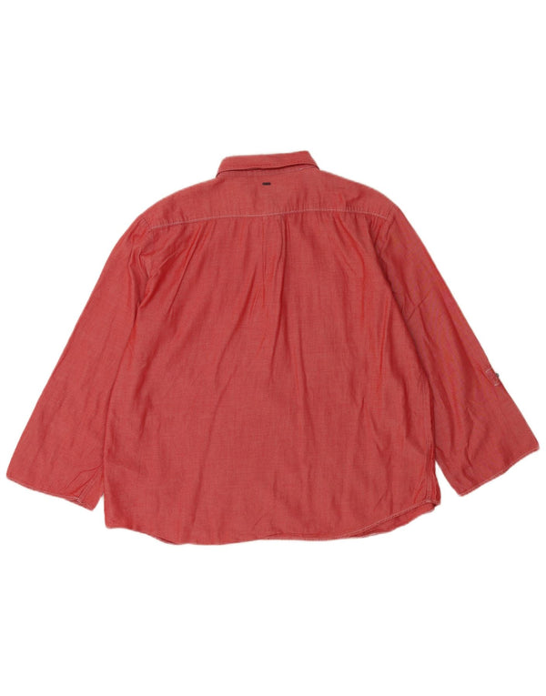 G-Star Camiseta de manga 3/4 para mujer UK 40 XL Algodón rojo