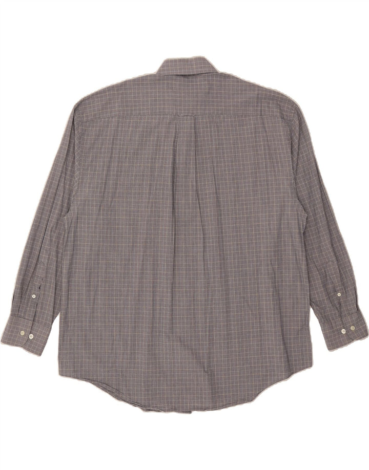 NAUTICA Mens Shirt 2XL Grey Check Cotton Vintage Nautica and Second-Hand Nautica from Messina Hembry 