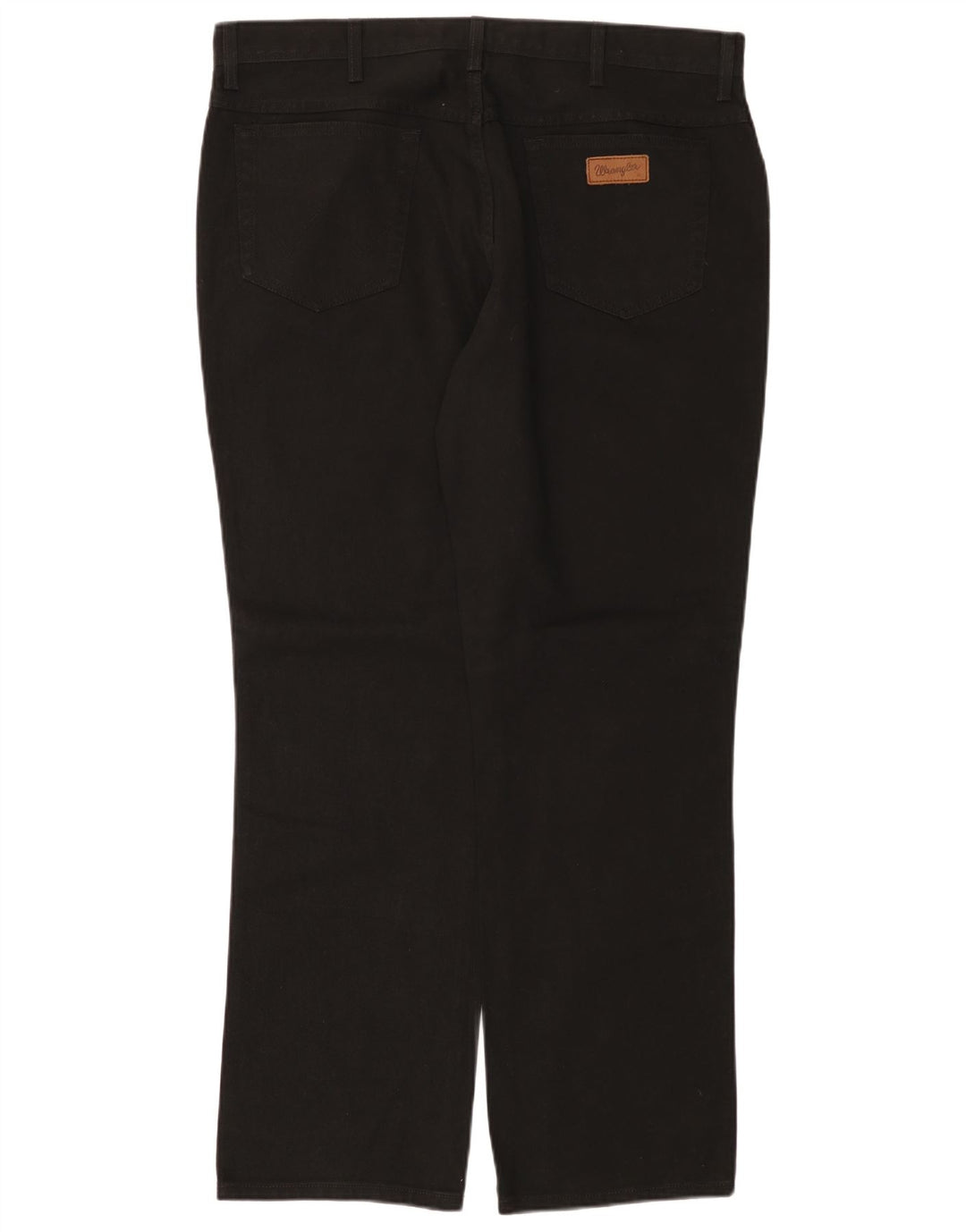 WRANGLER Womens Regular Fit Straight Jeans W40 L32 Black Cotton