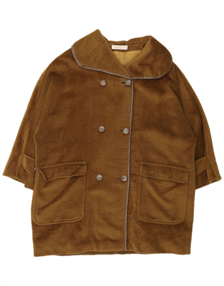 Max Mara Manteau surdimensionné à double boutonnage pour femme UK 12 Kaki moyen