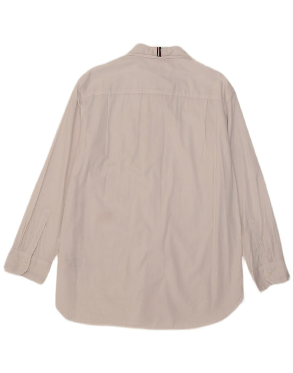 Tommy Hilfiger Womens Shirt US 8 Medium White Cotton