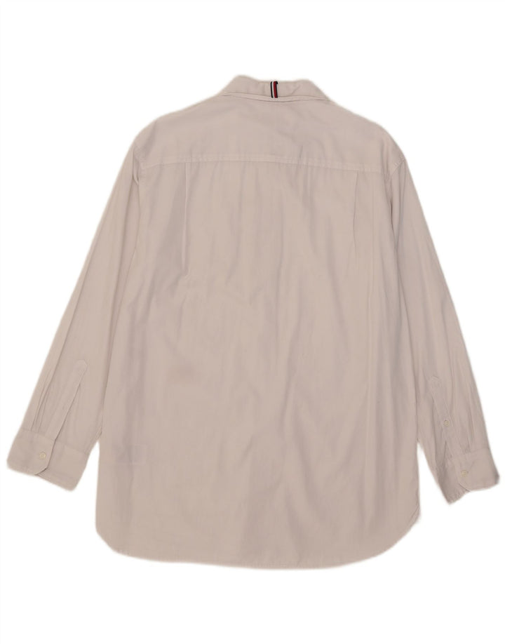 Tommy Hilfiger Womens Shirt US 8 Medium White Cotton