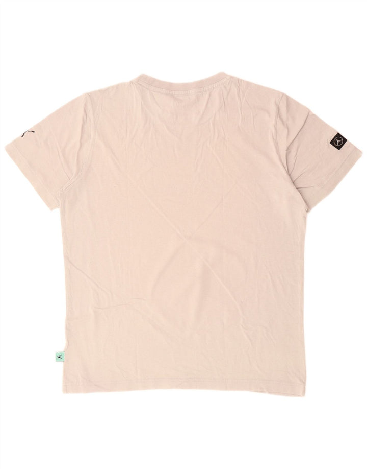 PUMA Mens Graphic T-Shirt Top Small Grey Cotton