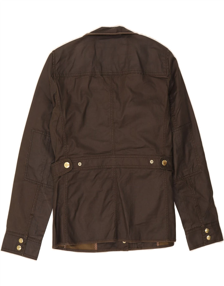 J. CREW Damen Utility-Jacke UK 10 Small Braune Baumwolle