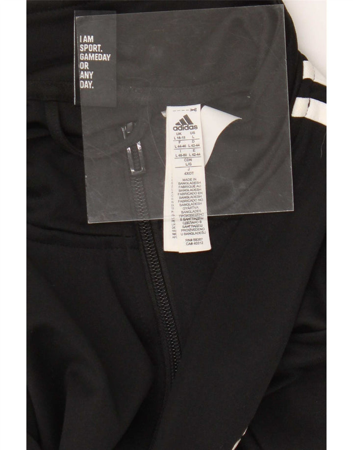 Giacca da tuta da donna Adidas UK 16/18 Large Nero Poliestere