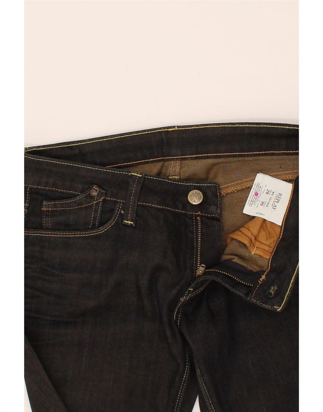 REPLAY Womens Slim Jeans W26 L30 Black Cotton Vintage Replay and Second-Hand Replay from Messina Hembry 