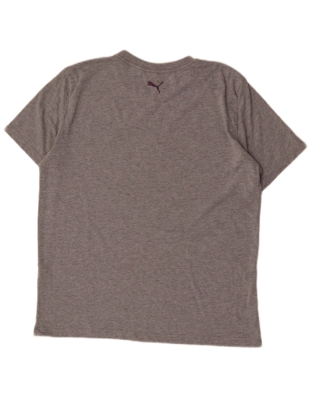 Puma Mens Graphic T-Shirt Top Large Grey Flecked Cotton