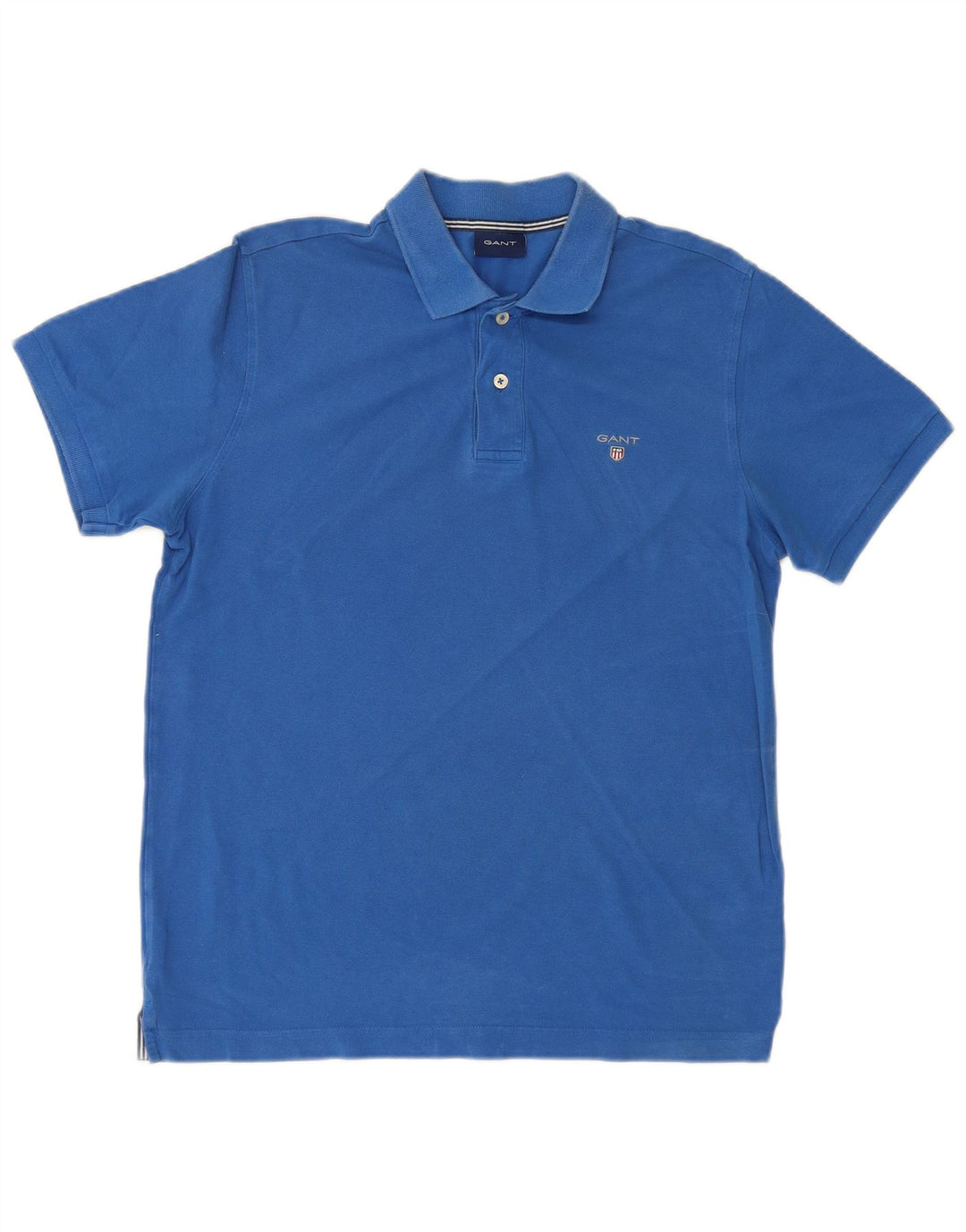 Gant Polo Hombre Azul Medio Algodón