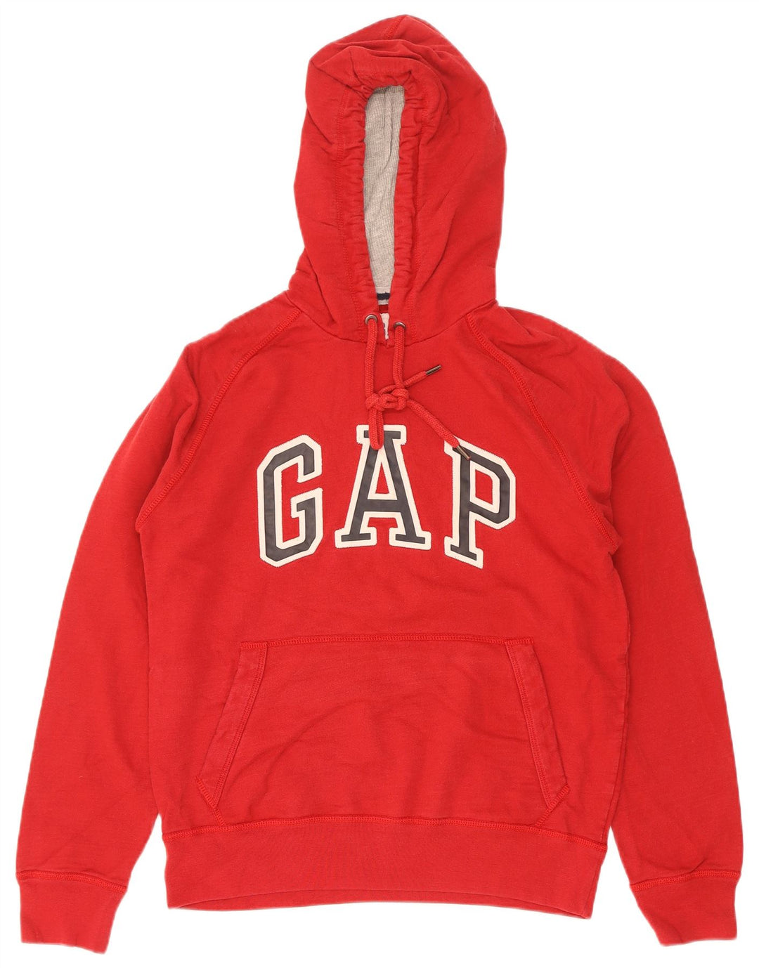 Gap Mens Graphic Hoodie Jumper Small Red Cotton