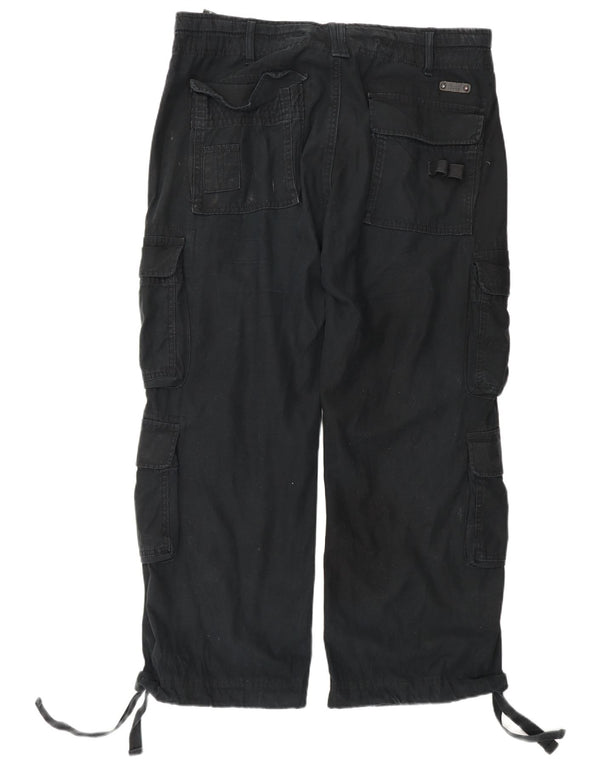Brandit Herren Straight Regular Cargo Shorts XL W38 L28 Schwarze Baumwolle