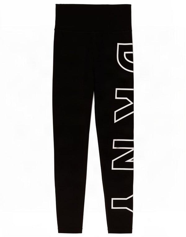 Dkny Womens Graphic Leggings US 0 2XS Black Cotton