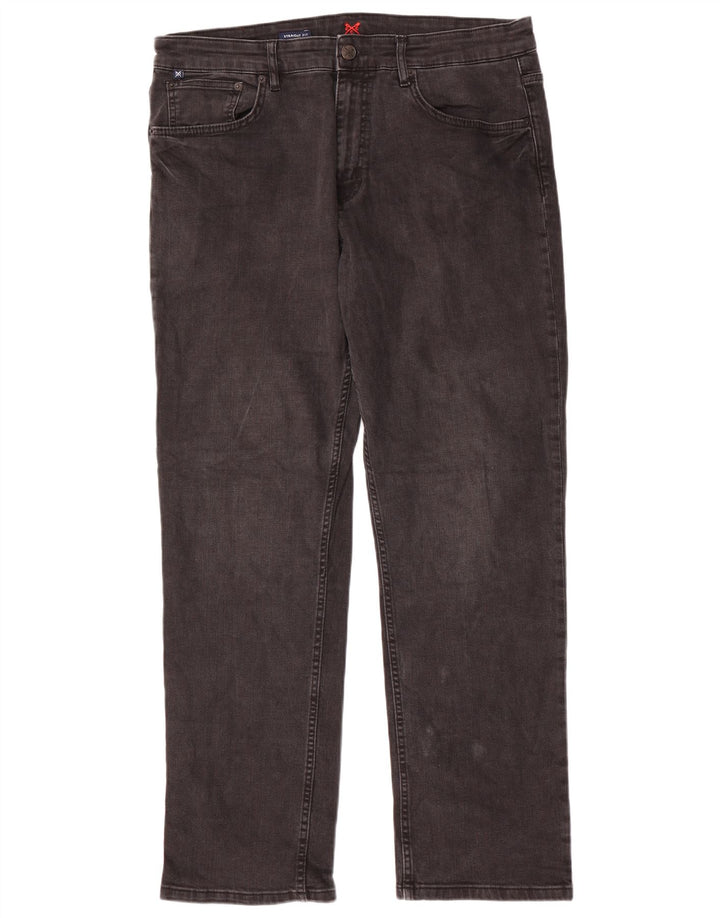 Crew Clothing Mens Straight Jeans W38 L32 Grey Cotton