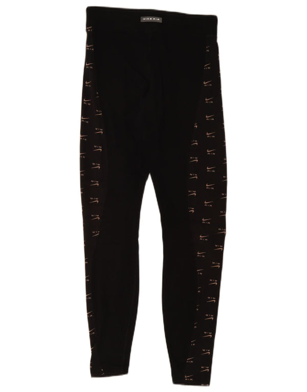 Nike Grafiske Leggings til kvinder UK 10 Lille Sort