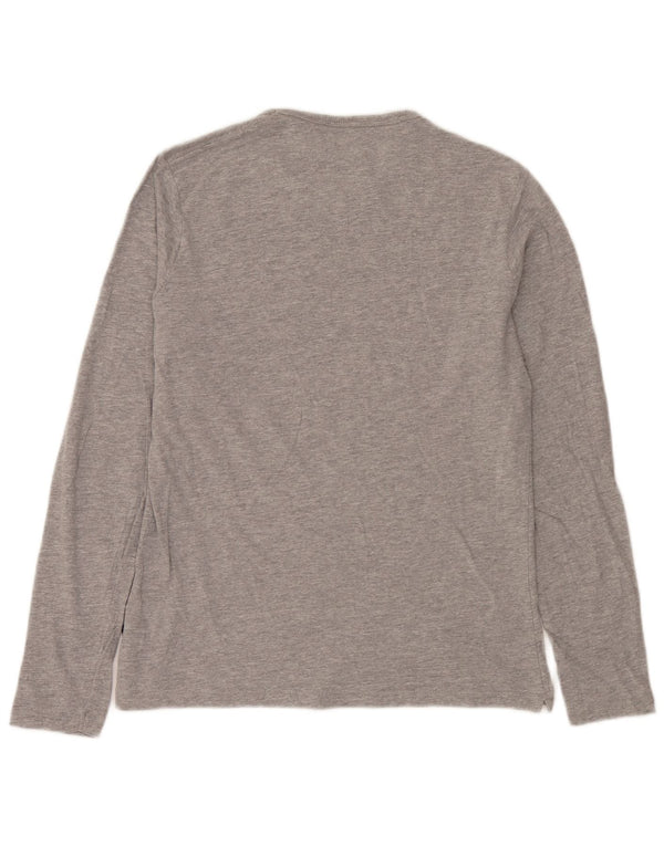 French Connection Mens Top Long Sleeve Medium Grey Cotton