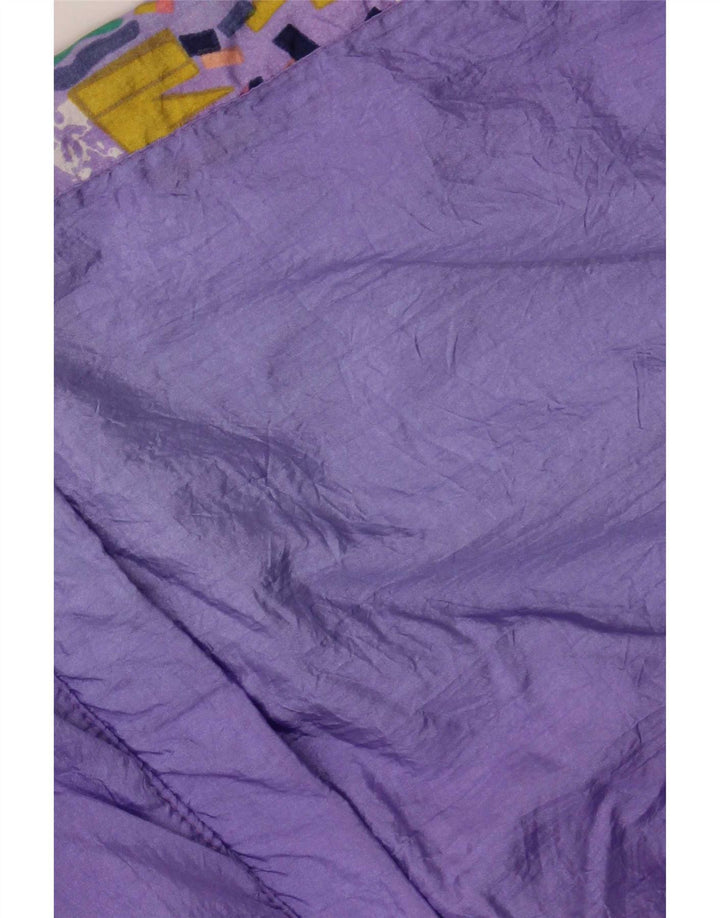 Orso Poeta  Mens Abstract Pattern Tracksuit Top Jacket XL Purple Polyamide