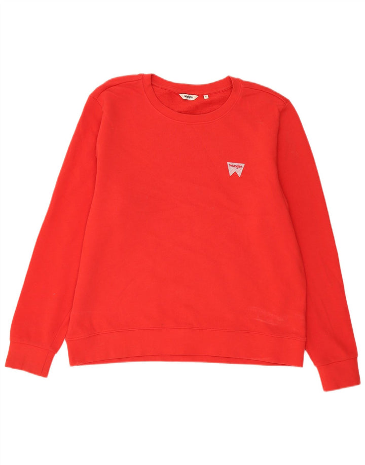 Wrangler Mens Sweatshirt Jumper Large Red Cotton