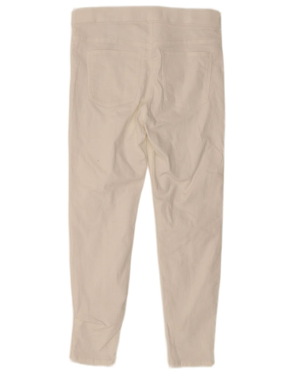Marks & Spencer Damen Crop Casual Hose UK 12 Medium W30 L25 Weiß