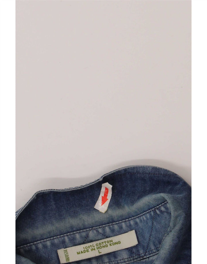 Camicia Orvis Uomo Large Blu Cotone