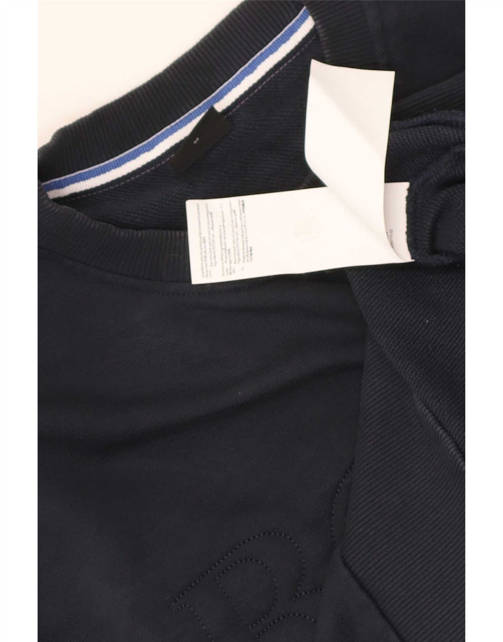 Hugo Boss Mens Graphic Sweatshirt Jumper Medium Navy Blue Cotton