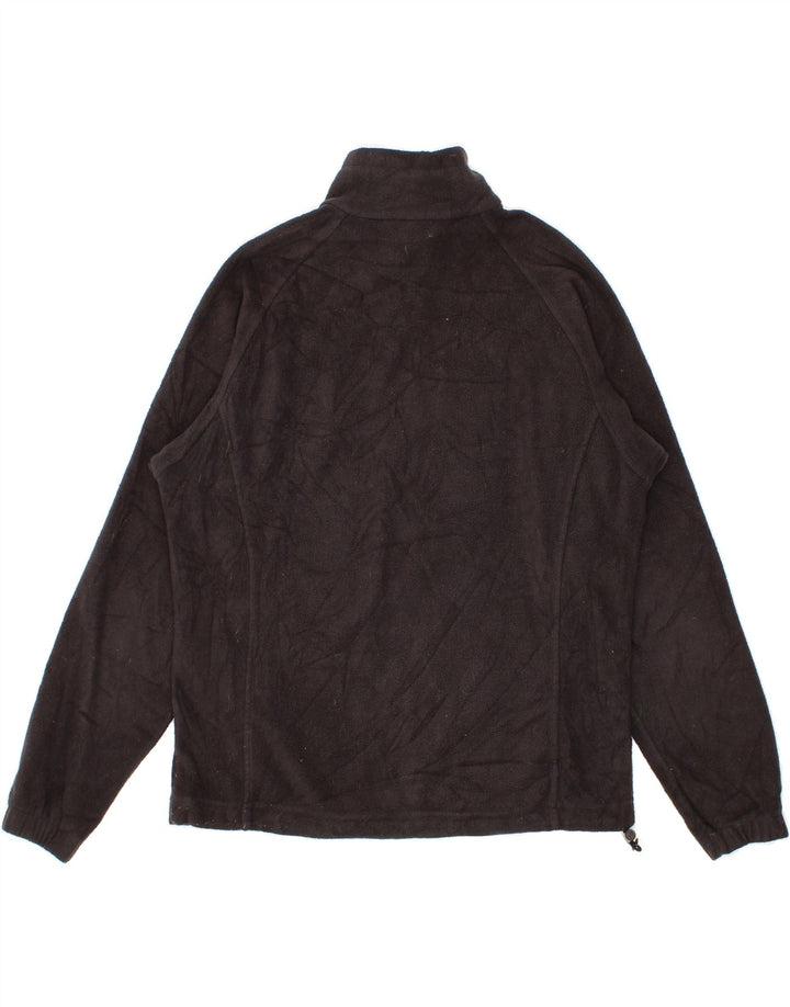 COLUMBIA Womens Fleece Jacket UK 14 Medium Black Polyester Vintage Columbia and Second-Hand Columbia from Messina Hembry 