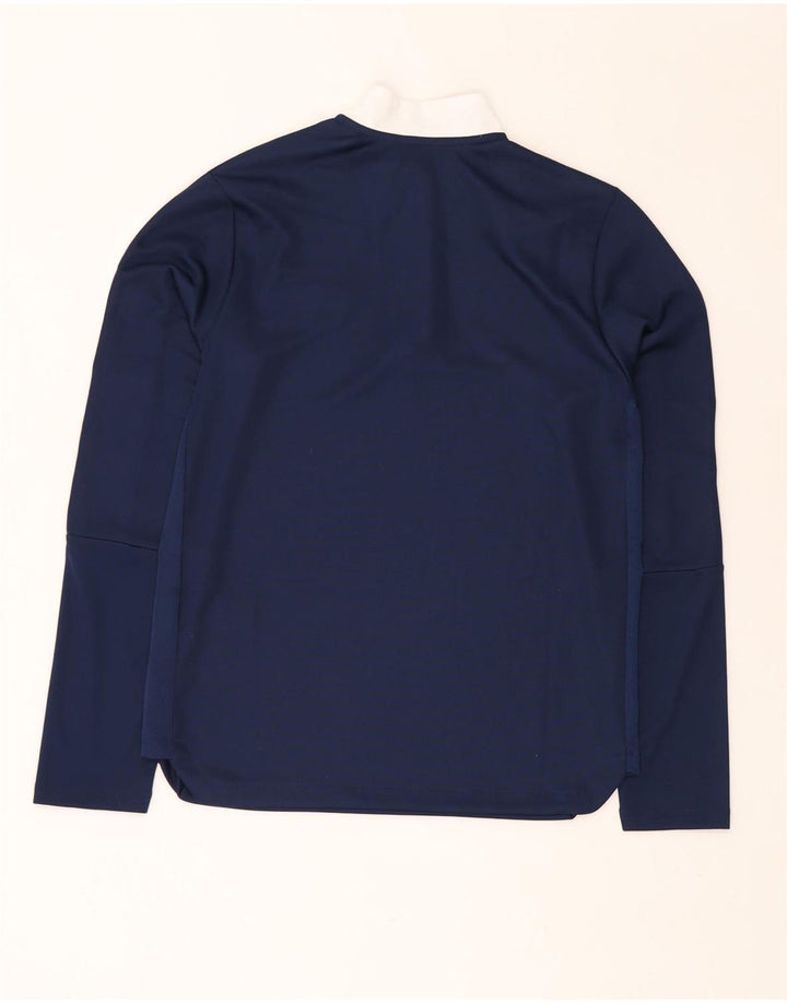 ADIDAS Boys Aeroready Graphic Pullover Tracksuit Top 13-14 Years Navy Blue