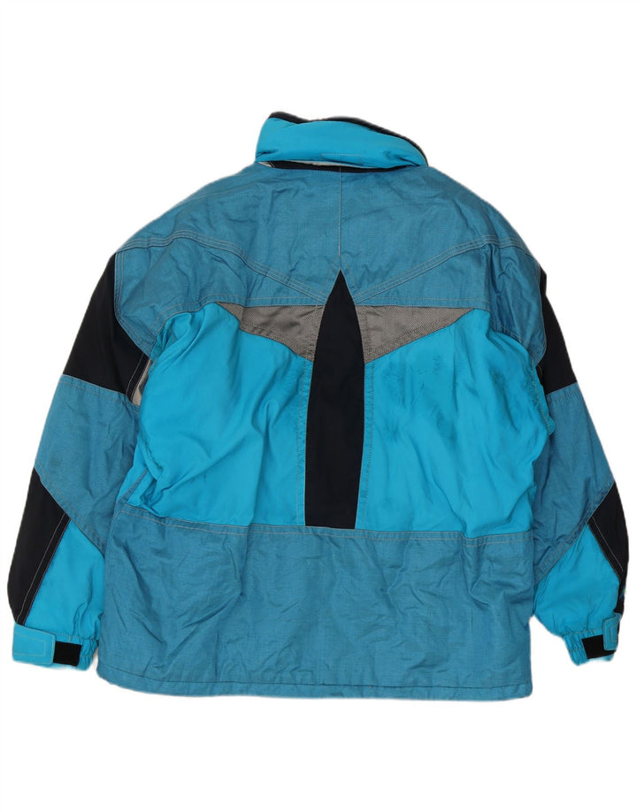 Colmar Mens Hooded Loose Fit Ski Jacket IT 50 Medium Blue Colourblock