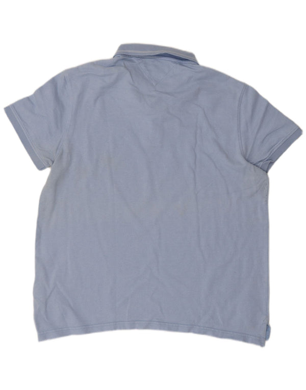 Tommy Hilfiger Herre Slim Fit Polo Shirt 2XL Blå Bomuld