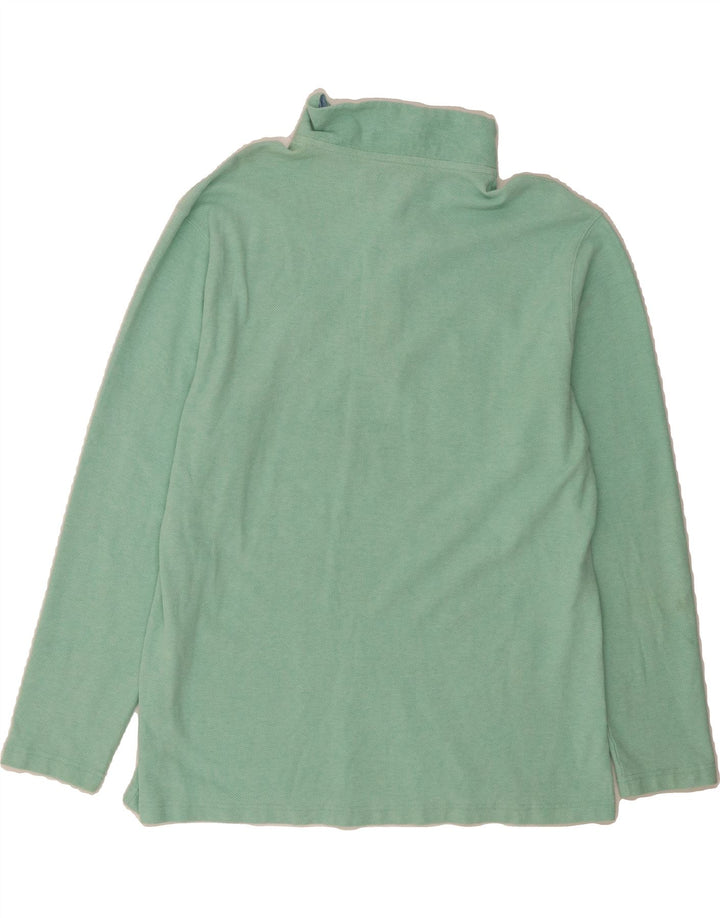IZOD Womens Zip Neck Sweatshirt Jumper UK 18 XL Green Cotton Vintage Izod and Second-Hand Izod from Messina Hembry 