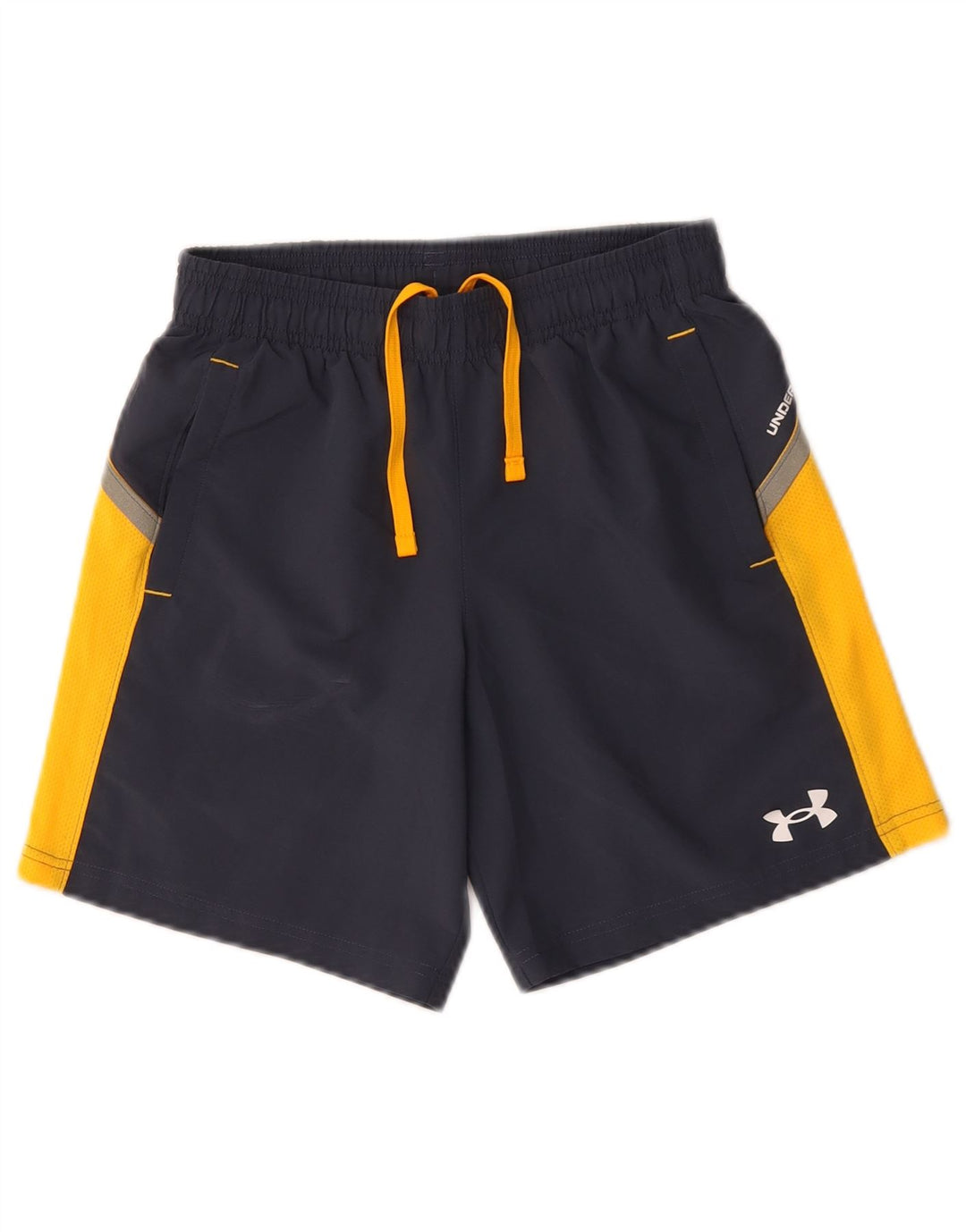 Under Armour Boys Sport Shorts 9-10 Years Medium Navy Blue Colourblock