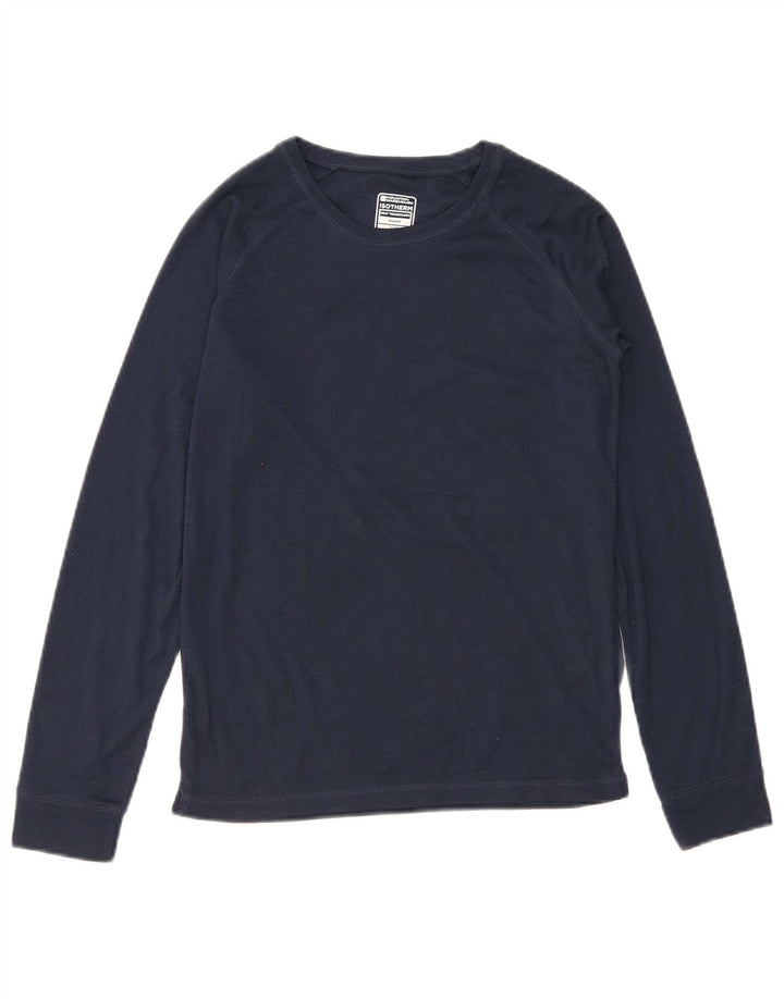 Mountain Warehouse Boys Top Long Sleeve 12-13 Years Navy Blue Polyester
