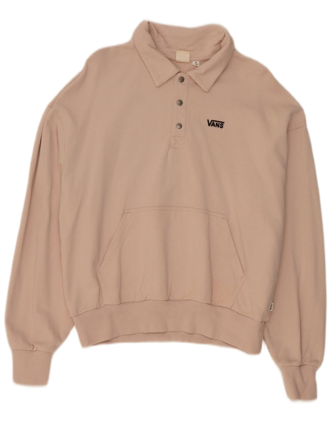 Vans Herre Polo Neck Sweatshirt Jumper Medium Pink Bomuld