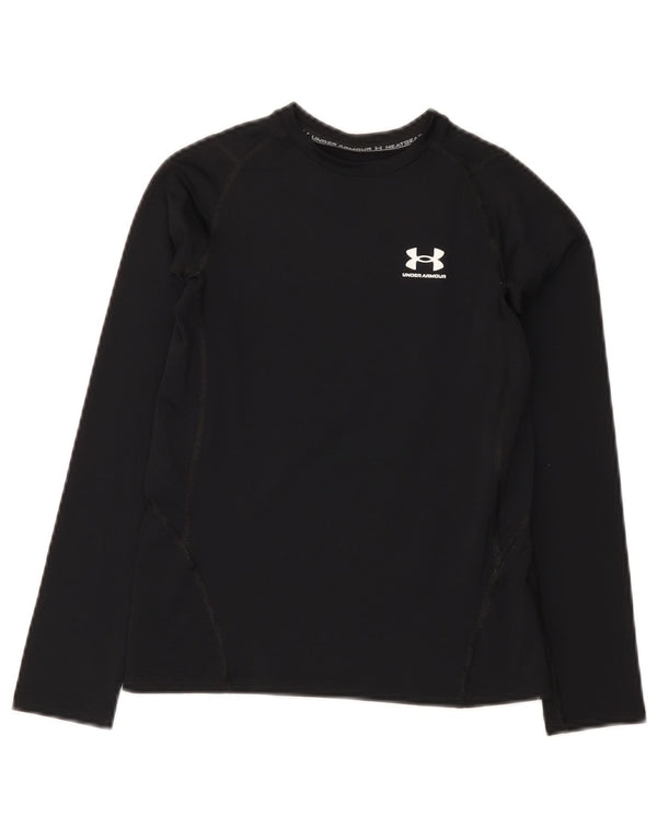 Under Armour Boys Heat Gear Top Langærmet 9-10 år Medium Sort