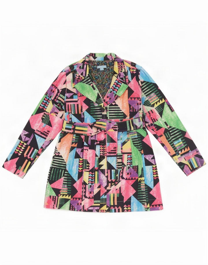 Joe Browns Womens Trench Coat UK 16 Large Multicoloured Geometric Polyester