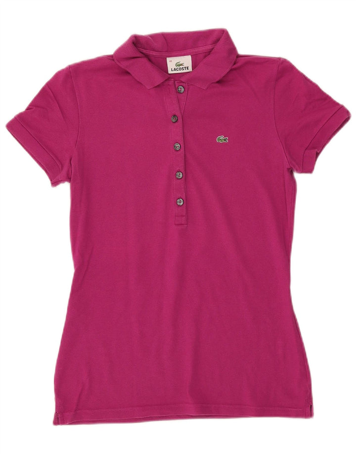 Lacoste Dame Polo Shirt Størrelse 40 Medium Pink Bomuld